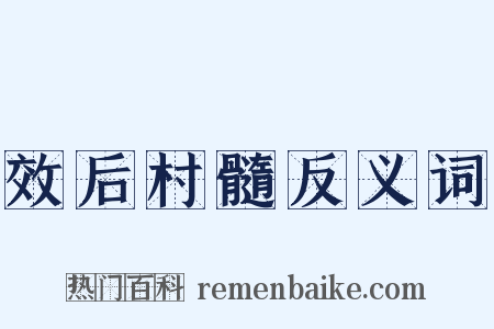 效后村髓反义词是什么意思的图片